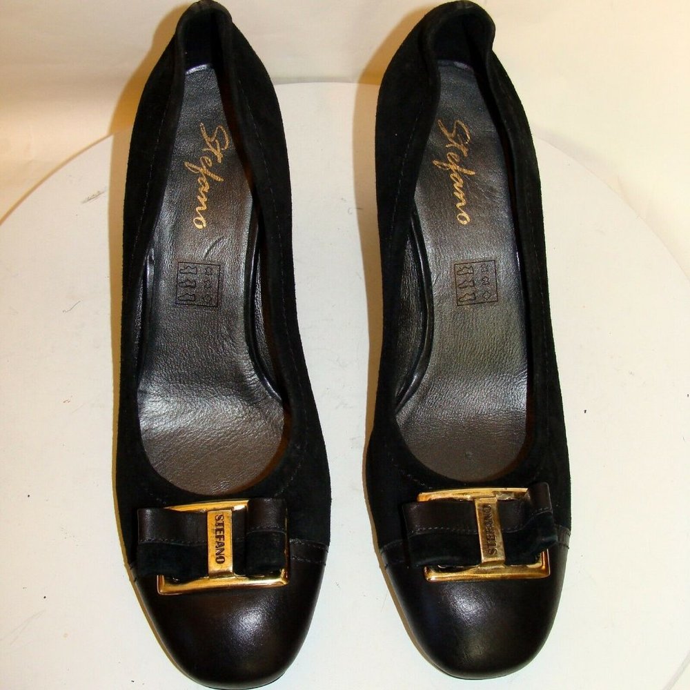 NEW! STEFANO WOMENS BLACK PUMPS SHOES SIZE 40 9M